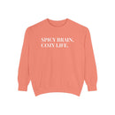 Spicy Brain, Cozy Life - Soft Crewneck Sweatshirt