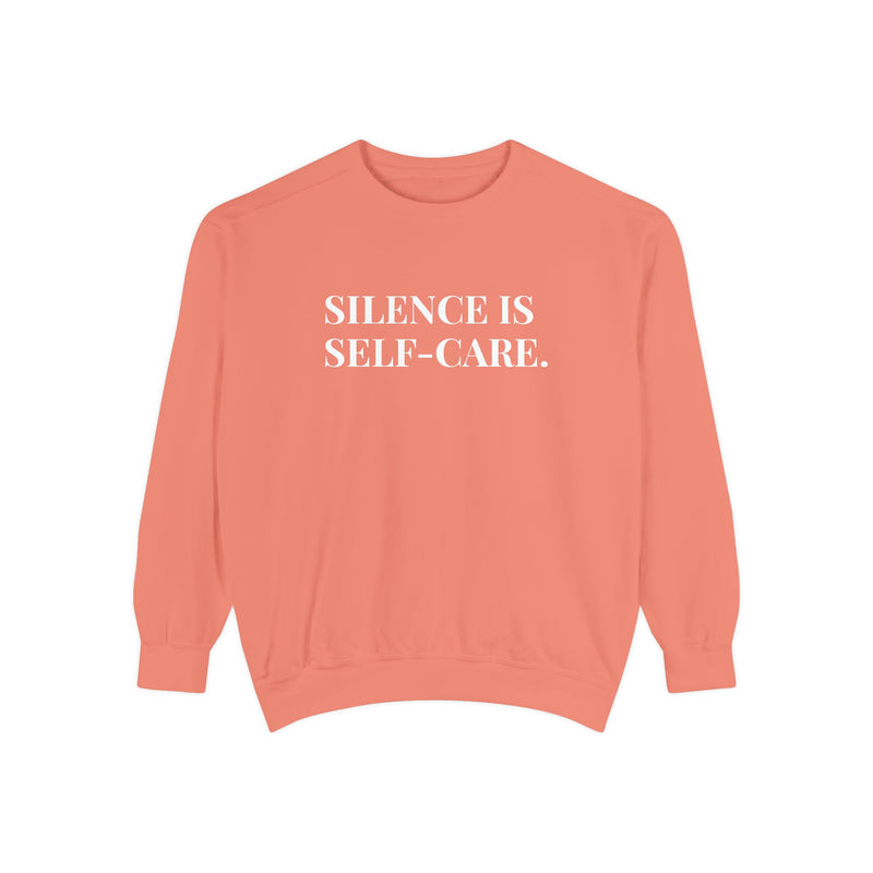 Silence is Self-Care - Soft Crewneck Sweatshirt