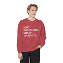 Soft Boundaries, Sharp Instincts - Soft Crewneck Sweatshirt