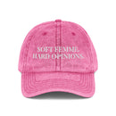 Soft Femme, Hard Opinions - Embroidered Vintage Hat