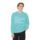 Soft Boundaries, Sharp Instincts - Soft Crewneck Sweatshirt