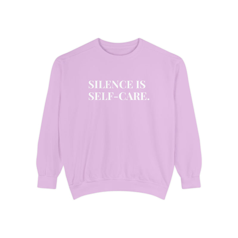 Silence is Self-Care - Soft Crewneck Sweatshirt