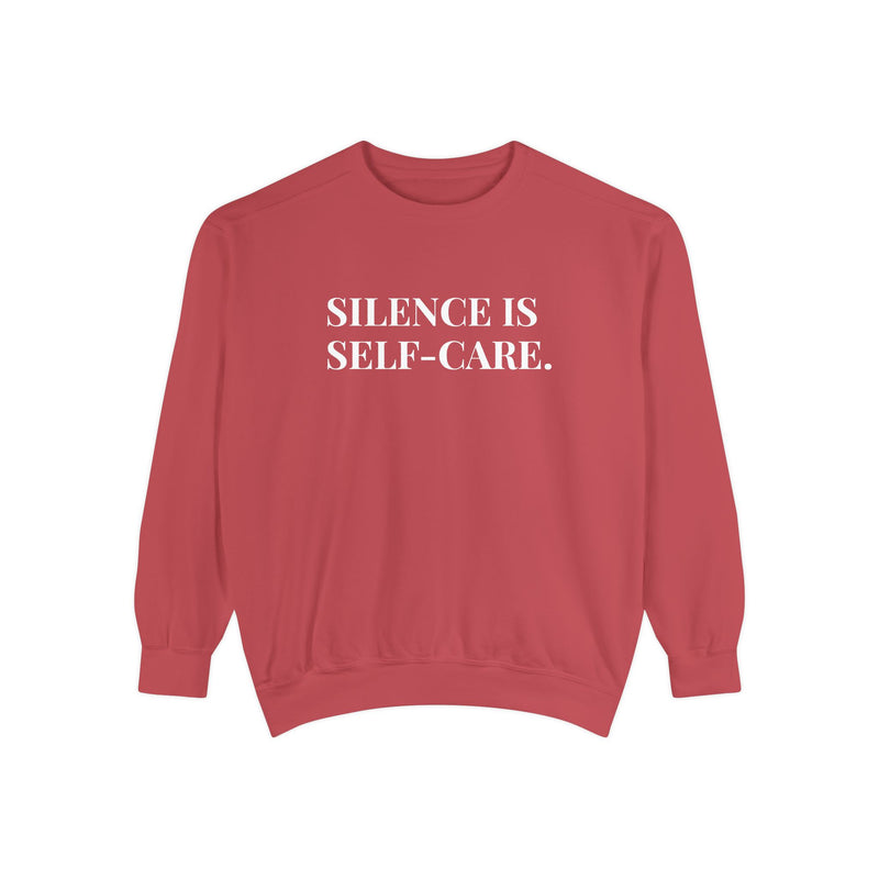 Silence is Self-Care - Soft Crewneck Sweatshirt