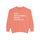Soft Boundaries, Sharp Instincts - Soft Crewneck Sweatshirt