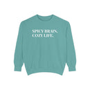 Spicy Brain, Cozy Life - Soft Crewneck Sweatshirt