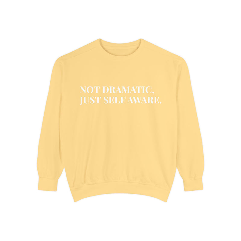 Not Dramatic, Just Self Aware - Soft Crewneck Sweatshirt