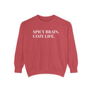 Spicy Brain, Cozy Life - Soft Crewneck Sweatshirt