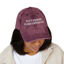 Soft Femme, Hard Opinions - Embroidered Vintage Hat
