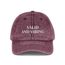 Valid and Vibing - Embroidered Vintage Hat
