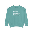 I came, I masked, I napped - Soft Crewneck Sweatshirt