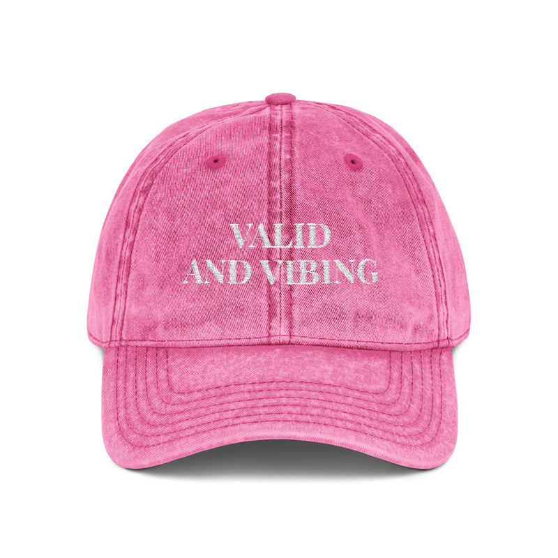 Valid and Vibing - Embroidered Vintage Hat