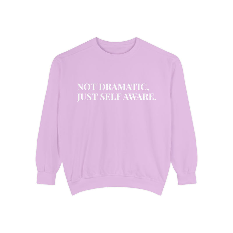 Not Dramatic, Just Self Aware - Soft Crewneck Sweatshirt