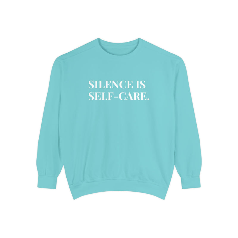 Silence is Self-Care - Soft Crewneck Sweatshirt