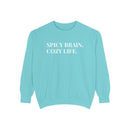 Spicy Brain, Cozy Life - Soft Crewneck Sweatshirt