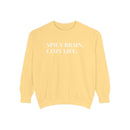 Spicy Brain, Cozy Life - Soft Crewneck Sweatshirt