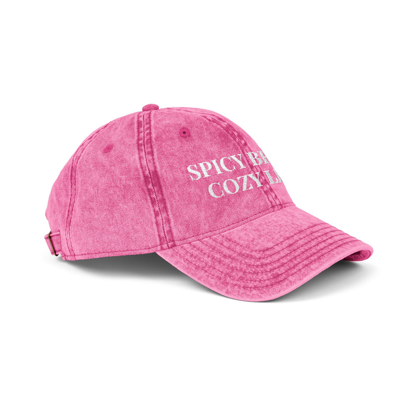 Spicy Brain, Cozy Life - Embroidered Vintage Hat