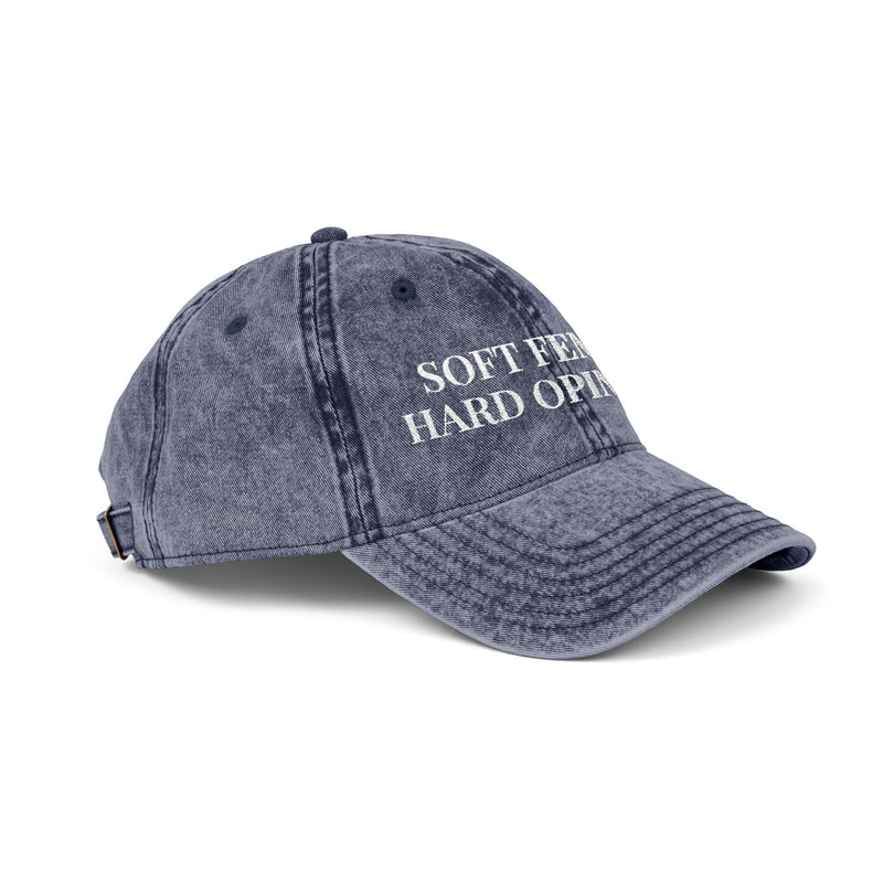 Soft Femme, Hard Opinions - Embroidered Vintage Hat