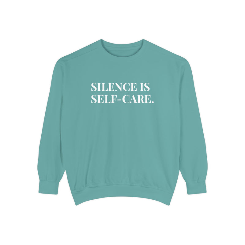 Silence is Self-Care - Soft Crewneck Sweatshirt